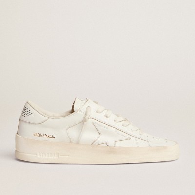 Golden Goose Men's Stardan Sneakers In White Leather GMF00128.F000566.10100