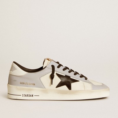 Golden Goose Men's Stardan Sneakers LTD In Nappa And Leather With Suede Star And Leather Heel Tab GMF00333.F006629.81749