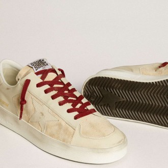 Golden Goose Men's Stardan Sneakers LTD In Suede With Patent White Leather Star And Heel Tab GMF00128.F006616.82833