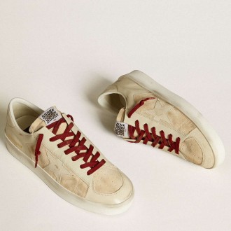 Golden Goose Men's Stardan Sneakers LTD In Suede With Patent White Leather Star And Heel Tab GMF00128.F006616.82833