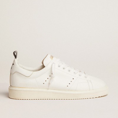 Golden Goose Men's Starter Sneakers In Leather With Star On The Heel Tab GMF00127.F000330.10100