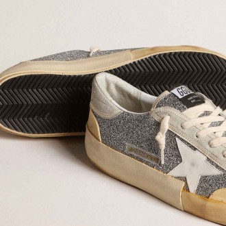 Golden Goose Men's Super-Star Sneakers LAB With White Star And Swarovski Glitter Upper GMF00510.F004366.70271