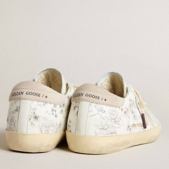 Golden Goose Men's Super-Star Sneakers LTD CNY In White Leather With Lettering On The Upper GMF00101.F005796.11839