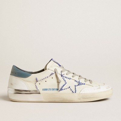 Golden Goose Men's Super-Star Sneakers LTD In Nappa With Embroidered Star And Leather Heel Tab GMF00849.F006713.10492