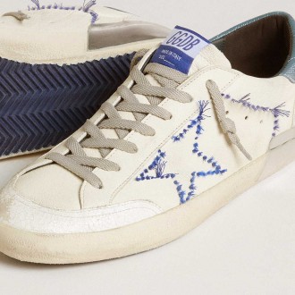 Golden Goose Men's Super-Star Sneakers LTD In Nappa With Embroidered Star And Leather Heel Tab GMF00849.F006713.10492