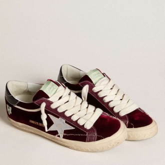 Golden Goose Men's Super-Star Sneakers LTD In Velvet With Metallic Leather Star And Heel Tab GMF00758.F006534.40511