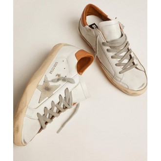 Golden Goose Men's Super-Star Sneakers Sneakers With Suede Star And Brown Heel Tab GMF00102.F002182.10803