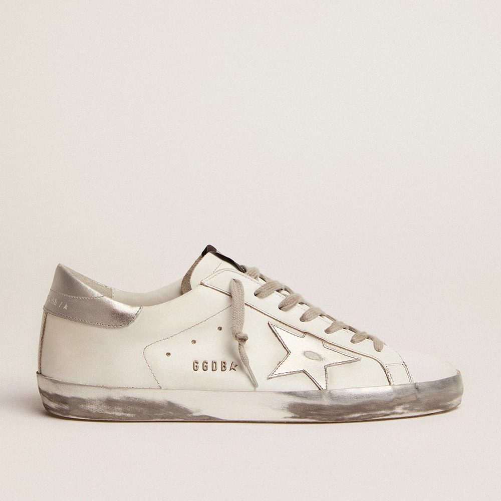 Golden Goose Men's Super-Star Sneakers With Laminated Star And Heel Tab GMF00101.F000314.80185