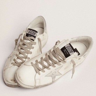 Golden Goose Men's Super-Star Sneakers With Laminated Star And Heel Tab GMF00101.F000314.80185