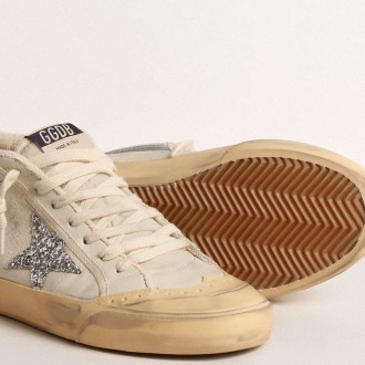 Golden Goose Mid Star Sneakers LTD With Glitter Star And Metallic Leather Flash GWF00122.F004530.82285