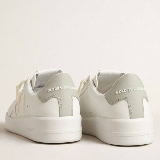 Golden Goose Purestar Sneakers With White Star And Gray Leather Heel Tab GWF00197.F004056.10973