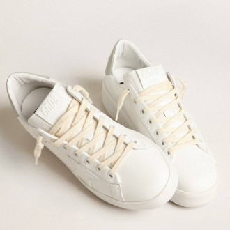 Golden Goose Purestar Sneakers With White Star And Gray Leather Heel Tab GWF00197.F004056.10973