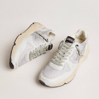 Golden Goose Running Sole Shoes In Nylon And Nappa With Rubber Star And Leather Heel Tab GWF00126.F005952.70265