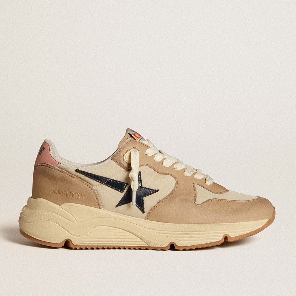 Golden Goose Running Sole Shoes LTD In Nylon And Nubuck With Leather Star And Heel Tab GWF00126.F006551.15682