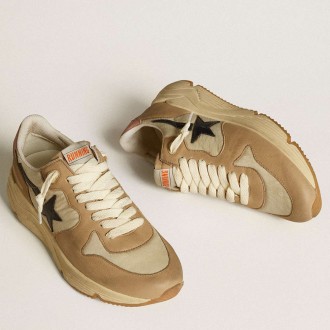 Golden Goose Running Sole Shoes LTD In Nylon And Nubuck With Leather Star And Heel Tab GWF00126.F006551.15682