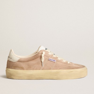 Golden Goose Soul Star Sneakers In Pink Suede With Milk-white Leather Heel Tab GWF00464.F005085.25698