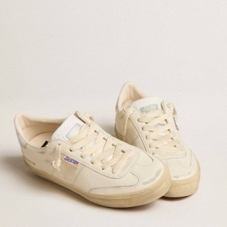 Golden Goose Soul Star Sneakers In White Nappa With Metallic Silver Leather Heel Tab GWF00464.F005054.80185