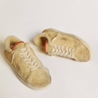 Golden Goose Stardan Sneakers In Beige Suede With Leather Heel Tab And Shearling Lining GMF00667.F006673.81877