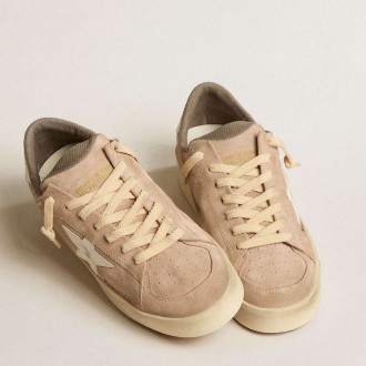 Golden Goose Stardan Sneakers In Old Rose Suede With White Leather Star And Heel Tab GWF00667.F005277.25705