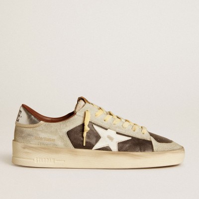 Golden Goose Stardan Sneakers In Suede And Leather With Leather Star And Metallic Heel Tab GMF00333.F006625.82834