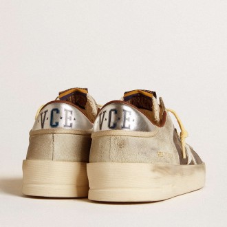 Golden Goose Stardan Sneakers In Suede And Leather With Leather Star And Metallic Heel Tab GMF00333.F006625.82834