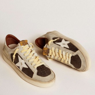 Golden Goose Stardan Sneakers In Suede And Leather With Leather Star And Metallic Heel Tab GMF00333.F006625.82834