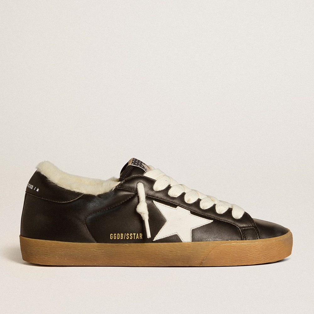 Golden Goose Super-Star Sneakers In Matelasse Nappa With Leather Star And Shearling Lining GMF00828.F006567.90415