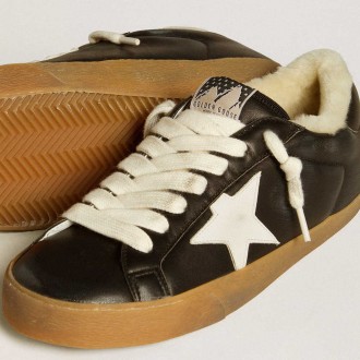 Golden Goose Super-Star Sneakers In Matelasse Nappa With Leather Star And Shearling Lining GMF00828.F006567.90415