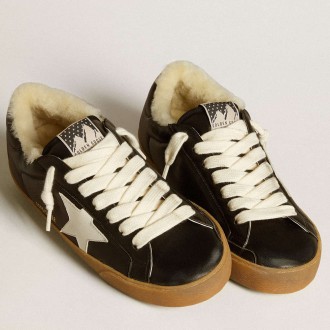 Golden Goose Super-Star Sneakers In Matelasse Nappa With Leather Star And Shearling Lining GMF00828.F006567.90415