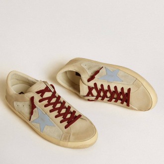 Golden Goose Super-Star Sneakers In Suede And Nubuck With Leather Star And Heel Tab GMF00103.F005778.60514