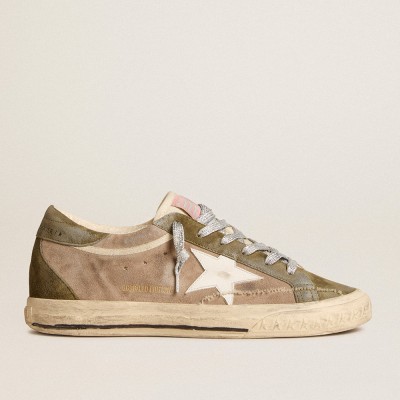 Golden Goose Super-Star Sneakers LTD In Dove-gray Suede With Leather Star And Suede Heel Tab GWF00757.F005892.55596