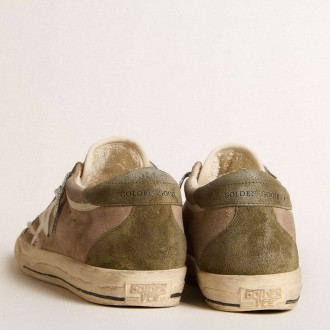 Golden Goose Super-Star Sneakers LTD In Dove-gray Suede With Leather Star And Suede Heel Tab GWF00757.F005892.55596