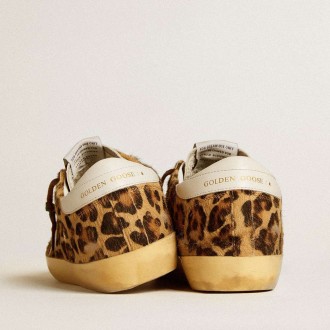 Golden Goose Super-Star Sneakers LTD In Leopard-print Pony Skin With Leather Star And Heel Tab GWF00101.F006579.55630