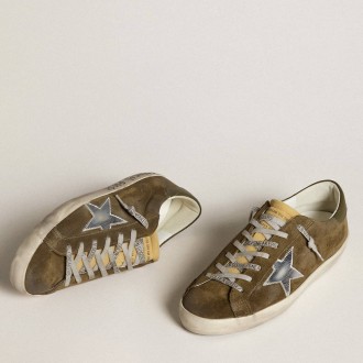 Golden Goose Super-Star Sneakers LTD In Suede With Metallic Leather Star And Leather Heel Tab GMF00101.F006690.35880