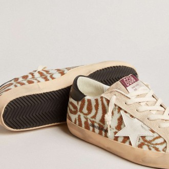 Golden Goose Super-Star Sneakers LTD In Zebra-effect Swarovski With A White Leather Star GWF00101.F005974.82673