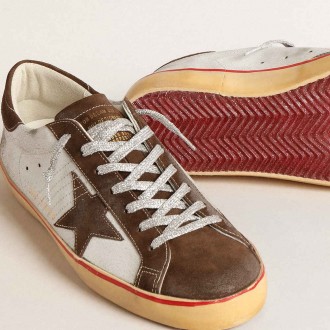 Golden Goose Super-Star Sneakers LTD With Brown Suede Star And Heel Tab GMF00101.F004579.82292