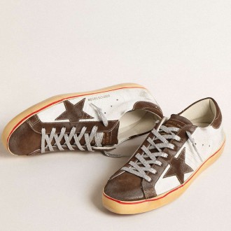 Golden Goose Super-Star Sneakers LTD With Brown Suede Star And Heel Tab GMF00101.F004579.82292