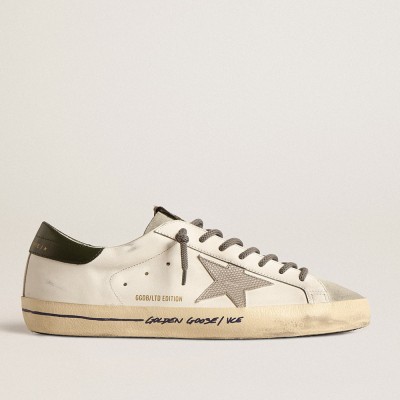 Golden Goose Super-Star Sneakers LTD With Croc-print Star And Green Heel Tab GMF00101.F004582.82293