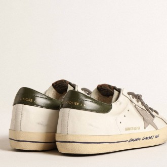 Golden Goose Super-Star Sneakers LTD With Croc-print Star And Green Heel Tab GMF00101.F004582.82293