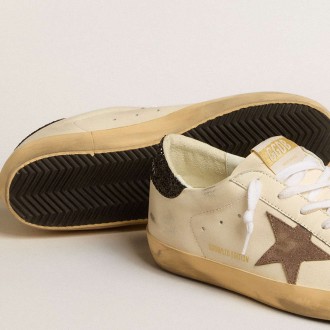 Golden Goose Super-Star Sneakers LTD With Laminated Leather Star And Black Glitter Heel Tab GWF00101.F005125.11649