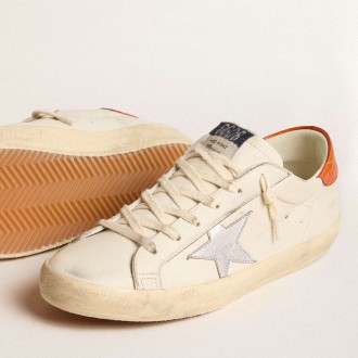 Golden Goose Super-Star Sneakers LTD With Silver Leather Star And Croc-print Leather Heel Tab GWF00101.F005979.11367