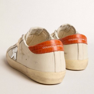 Golden Goose Super-Star Sneakers LTD With Silver Leather Star And Croc-print Leather Heel Tab GWF00101.F005979.11367