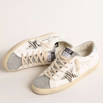 Golden Goose Super-Star Sneakers LTD With Silver Swarovski Crystal Tongue GWF00101.F004661.82326