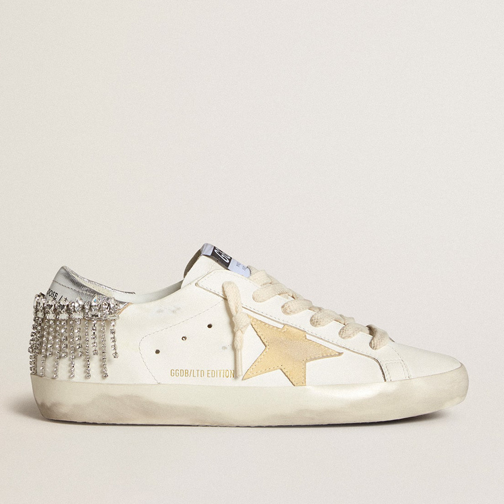 Golden Goose Super-Star Sneakers LTD With Suede Star And Leather Heel Tab With Crystals GWF00101.F006561.10822