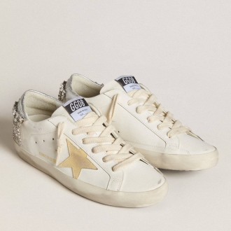 Golden Goose Super-Star Sneakers LTD With Suede Star And Leather Heel Tab With Crystals GWF00101.F006561.10822