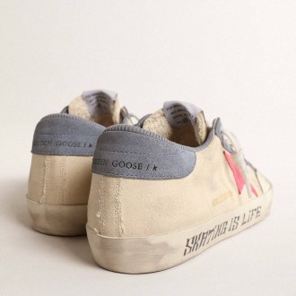 Golden Goose Super-Star Sneakers Penstar LTD In Canvas With Lobster-colored Suede Star GWF00107.F004667.82322