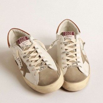 Golden Goose Super-Star Sneakers With Suede Star And Brown Leather Heel Tab GMF00102.F004589.82296