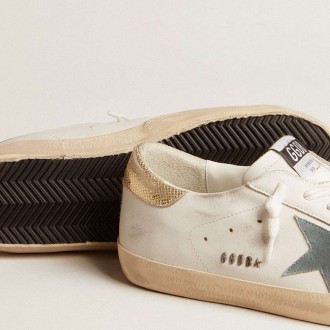 Golden Goose Super-Star Sneakers With Suede Star And Platinum Snake-print Leather Heel Tab GMF00101.F005710.11816