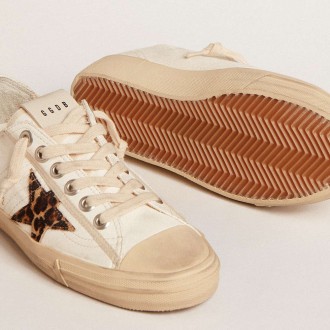 Golden Goose V-Star Sneakers LTD In Nappa With Pony Skin Star And Silver Heel Tab GWF00129.F005031.81418