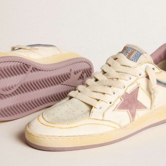 Golden Goose Women's Ball Star Sneakers In Nappa Leather With Mauve TPU Star And Leather Heel Tab GWF00746.F005844.82652